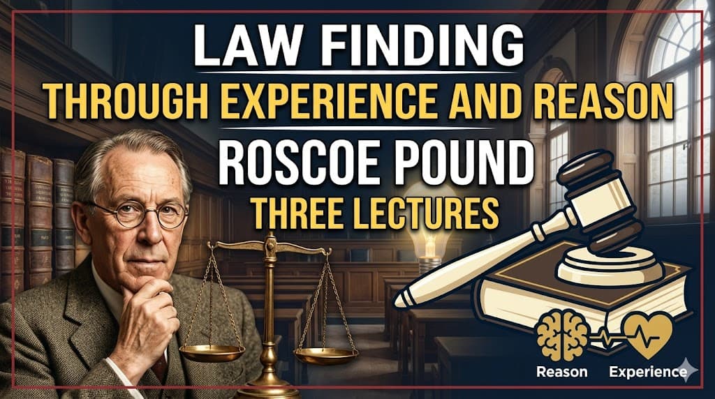Featured image for LAW FINDING THROUGH EXPERIENCE AND REASON: ROSCOE POUND'S THREE LECTURES